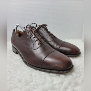 J.M. Weston Richelieu Men's Size 10 Oxford Derby Brown Leather 300 Cap Toe